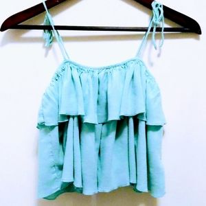 Light blue Crop Top